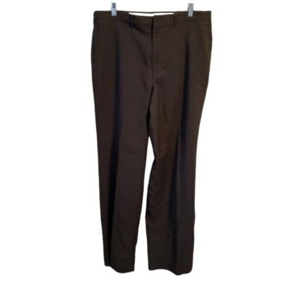 Haggar Mens Size 36x32 Gray Solid Dress Pants - Picture 1 of 10